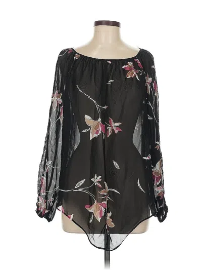 Pre-owned Apt. 9 3/4 Sleeve Blouse In Black