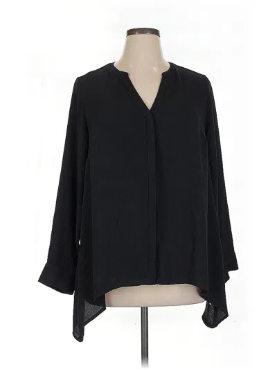 Pre-owned Apt. 9 3/4 Sleeve Blouse In Black