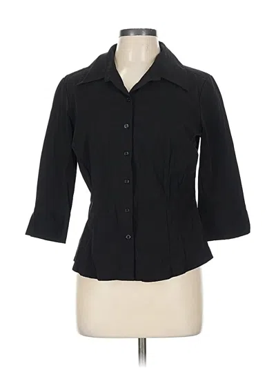 Pre-owned Apt. 9 3/4 Sleeve Blouse In Black