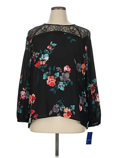 Apt. 9 3/4 Sleeve Blouse In Black