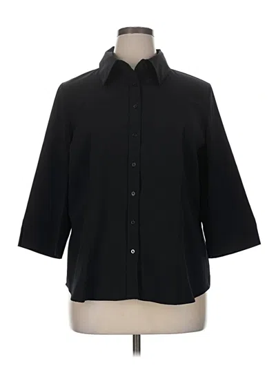 Pre-owned Apt. 9 3/4 Sleeve Blouse In Black