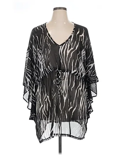 Pre-owned Apt. 9 3/4 Sleeve Blouse In Black