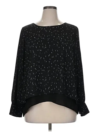 Pre-owned Apt. 9 3/4 Sleeve Blouse In Black