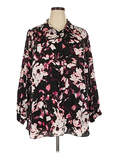 Pre-owned Apt. 9 3/4 Sleeve Blouse In Black