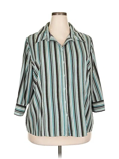 Pre-owned Apt. 9 3/4 Sleeve Blouse In Blue