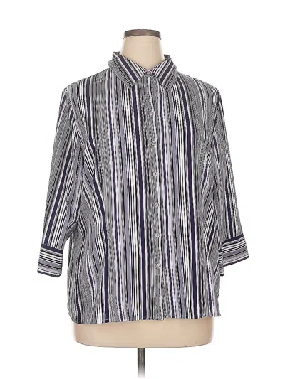 Pre-owned Apt. 9 3/4 Sleeve Blouse In Gray