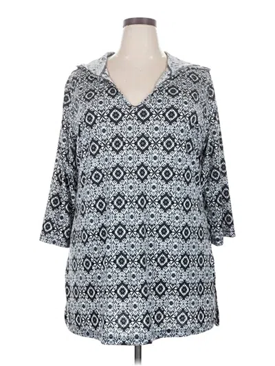Pre-owned Apt. 9 3/4 Sleeve Blouse In Gray