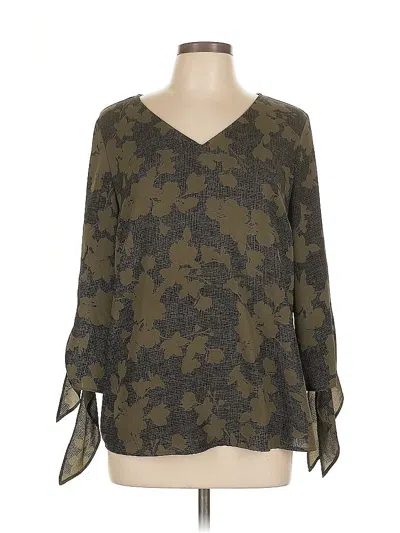 Pre-owned Apt. 9 3/4 Sleeve Blouse In Green