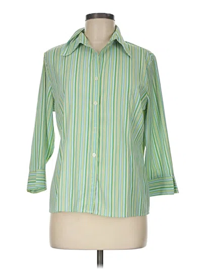 Pre-owned Apt. 9 3/4 Sleeve Blouse In Green