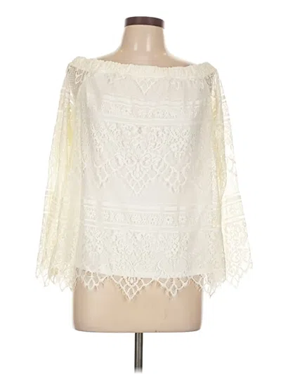 Pre-owned Apt. 9 3/4 Sleeve Blouse In Ivory