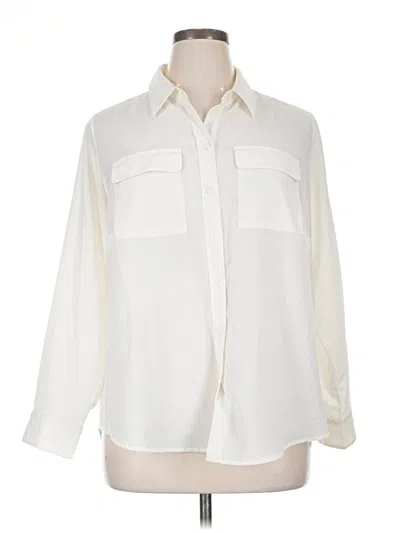 Pre-owned Apt. 9 3/4 Sleeve Blouse In Ivory