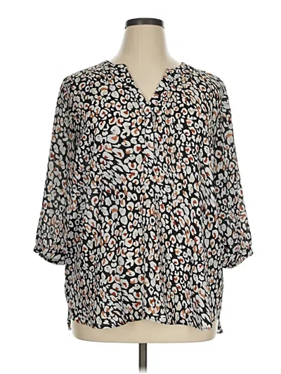 Pre-owned Apt. 9 3/4 Sleeve Blouse In Ivory