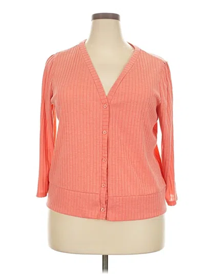 Pre-owned Apt. 9 3/4 Sleeve Blouse In Orange