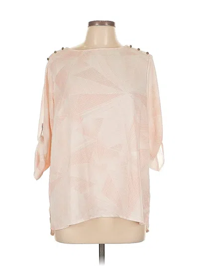 Pre-owned Apt. 9 3/4 Sleeve Blouse In Pink