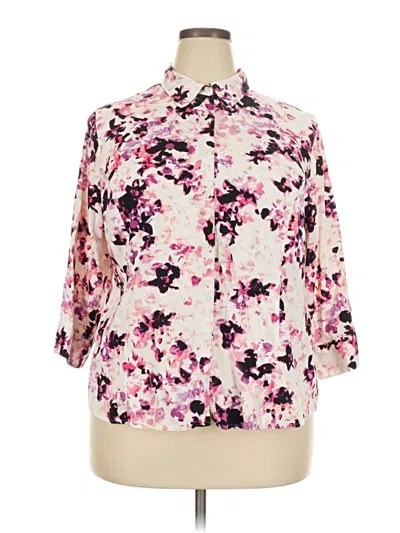 Pre-owned Apt. 9 3/4 Sleeve Blouse In Pink