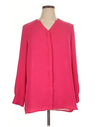 Pre-owned Apt. 9 3/4 Sleeve Blouse In Pink