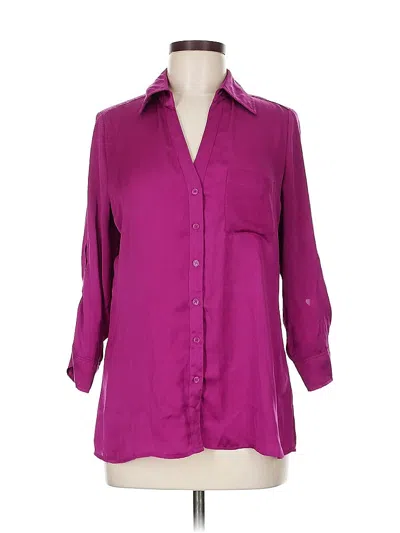 Pre-owned Apt. 9 3/4 Sleeve Blouse In Purple