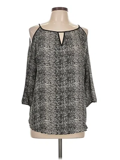 Pre-owned Apt. 9 3/4 Sleeve Blouse In Silver