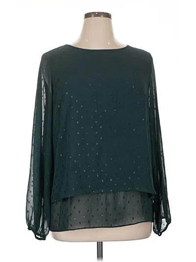Pre-owned Apt. 9 3/4 Sleeve Blouse In Teal