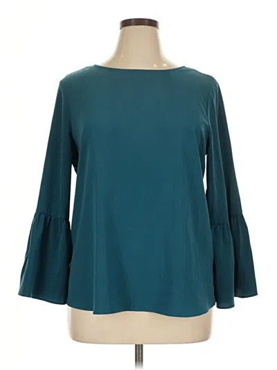 Pre-owned Apt. 9 3/4 Sleeve Blouse In Teal