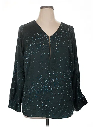 Pre-owned Apt. 9 3/4 Sleeve Blouse In Teal