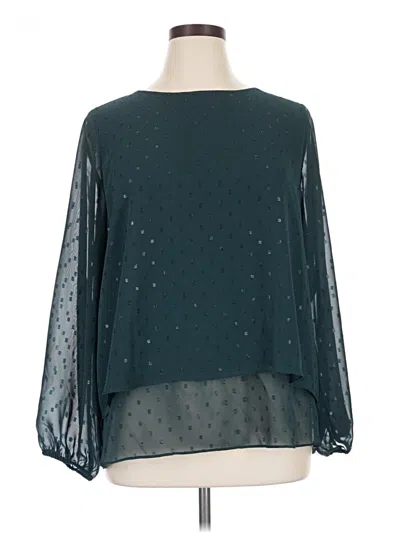 Pre-owned Apt. 9 3/4 Sleeve Blouse In Teal