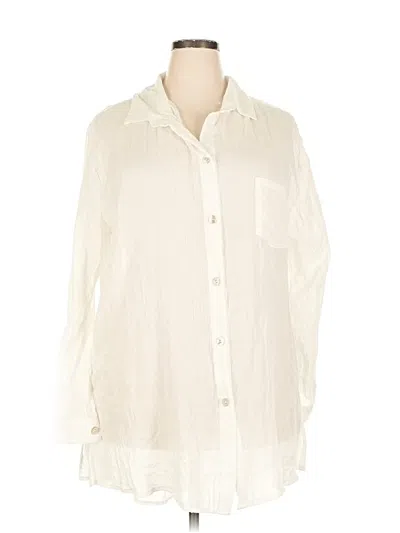 Pre-owned Apt. 9 3/4 Sleeve Blouse In White