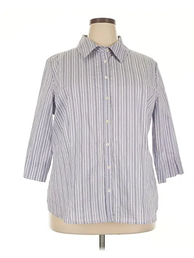 Apt. 9 3/4 Sleeve Button Down Shirt In Green