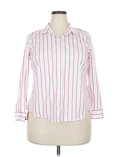 Pre-owned Apt. 9 3/4 Sleeve Button Down Shirt In Pink