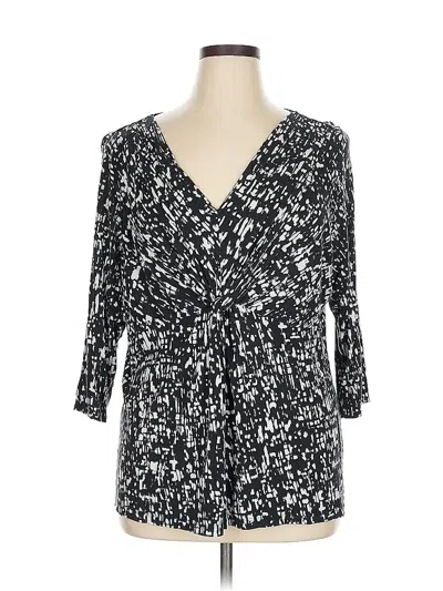 Pre-owned Apt. 9 3/4 Sleeve T-shirt In Black