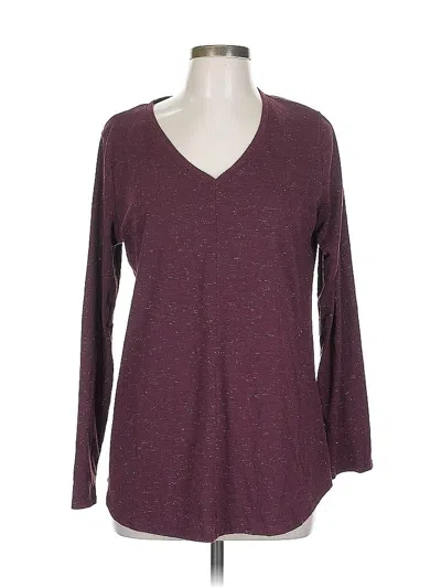 Pre-owned Apt. 9 3/4 Sleeve T-shirt In Burgundy