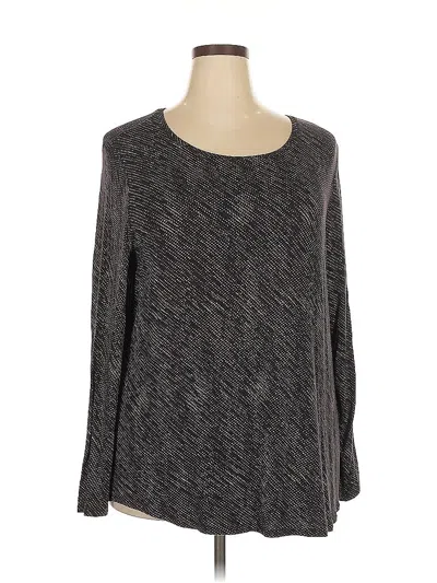 Pre-owned Apt. 9 3/4 Sleeve T-shirt In Gray