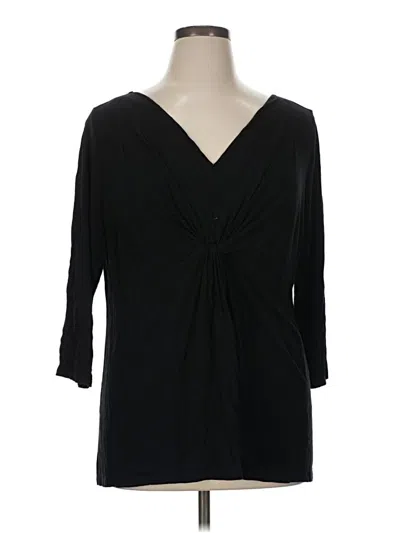 Pre-owned Apt. 9 3/4 Sleeve Top Black Sweetheart Neckline Tops