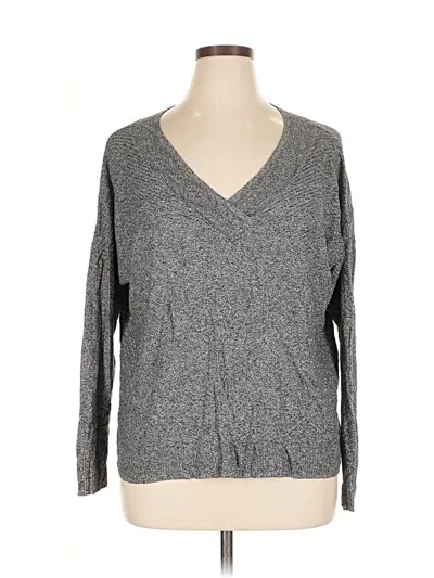 Pre-owned Apt. 9 3/4 Sleeve Top Gray V Neck Tops