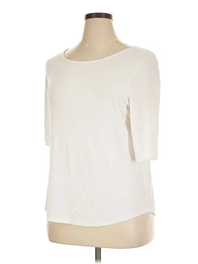 Pre-owned Apt. 9 3/4 Sleeve Top Ivory Boatneck Tops