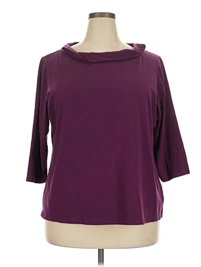Pre-owned Apt. 9 3/4 Sleeve Top Purple Cowl Neck Tops