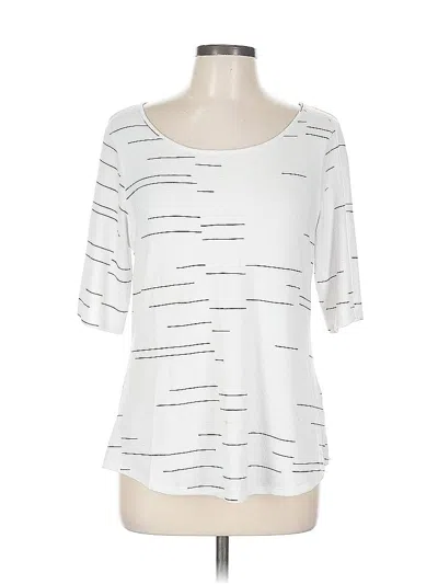 Pre-owned Apt. 9 3/4 Sleeve Top White Square Neckline Tops
