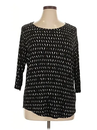 Pre-owned Apt. 9 3/4 Sleeve T-shirt In Black