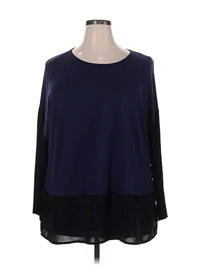 Pre-owned Apt. 9 3/4 Sleeve T-shirt In Blue