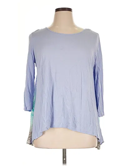 Pre-owned Apt. 9 3/4 Sleeve T-shirt In Blue