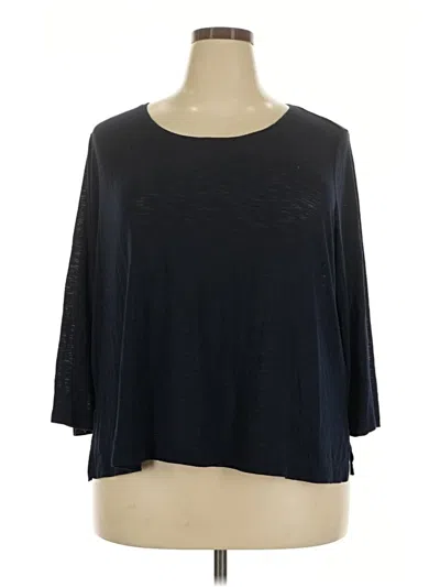 Pre-owned Apt. 9 3/4 Sleeve T-shirt In Blue