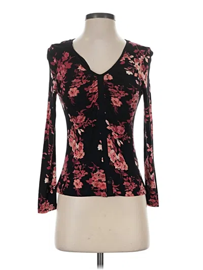 Pre-owned Apt. 9 3/4 Sleeve T-shirt In Burgundy