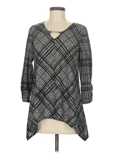 Pre-owned Apt. 9 3/4 Sleeve T-shirt In Gray