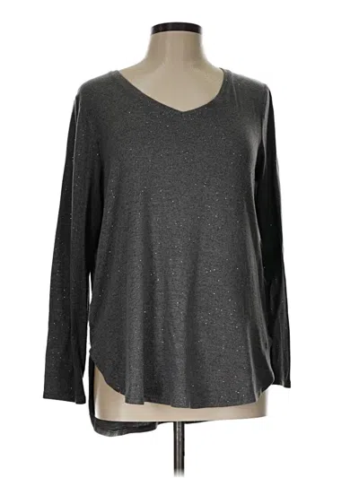 Pre-owned Apt. 9 3/4 Sleeve T-shirt In Gray
