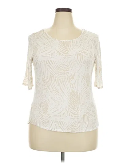 Pre-owned Apt. 9 3/4 Sleeve T-shirt In Ivory