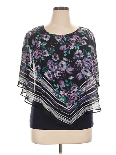 Pre-owned Apt. 9 3/4 Sleeve T-shirt In Purple