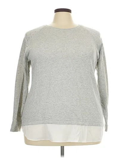 Pre-owned Apt. 9 3/4 Sleeve T-shirt In Silver