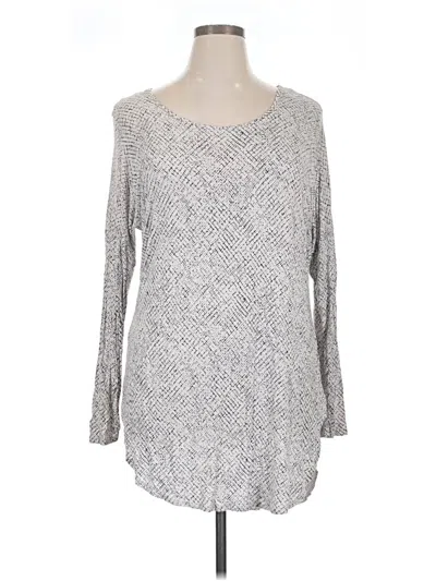 Pre-owned Apt. 9 3/4 Sleeve T-shirt In Silver