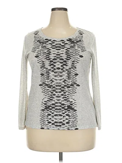Pre-owned Apt. 9 3/4 Sleeve T-shirt In Silver