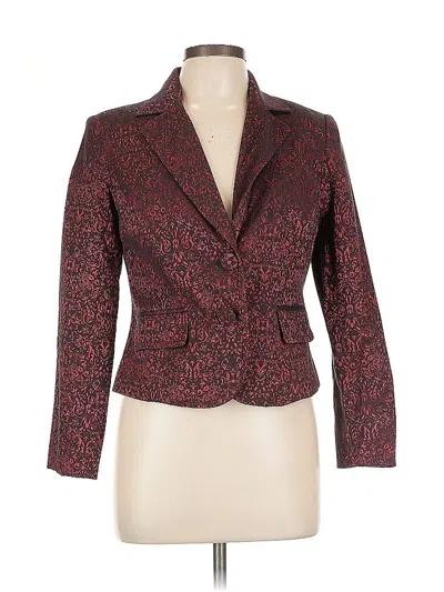 Pre-owned Apt. 9 Blazer Jacket In Burgundy